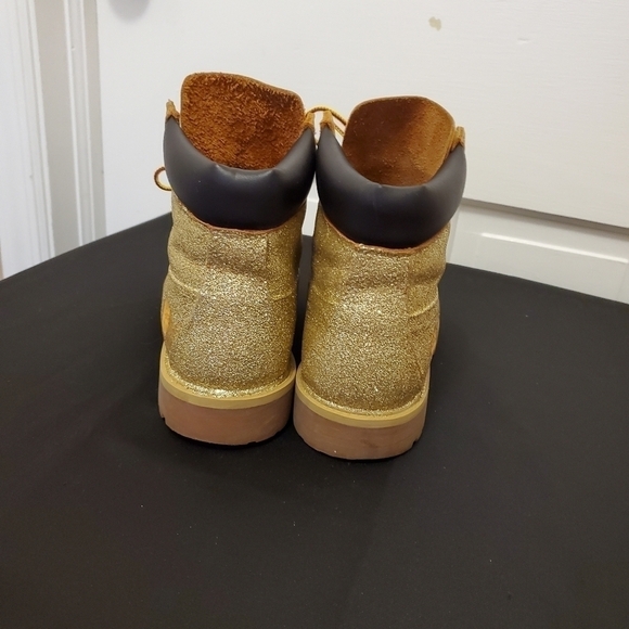 Timberland Boots Covered in Gold Glitter  … - Picture 3 of 11